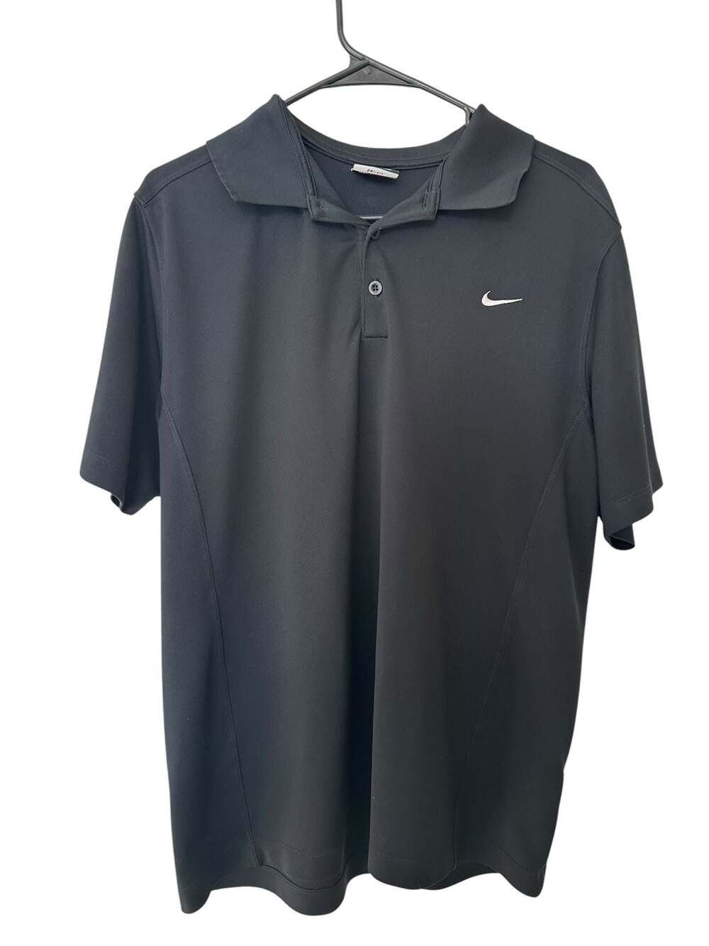 Nike Golf Dri-FIT Polo Shirt Men’s Large Black Performance Short Sleeve